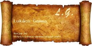 Lukács Gemma névjegykártya